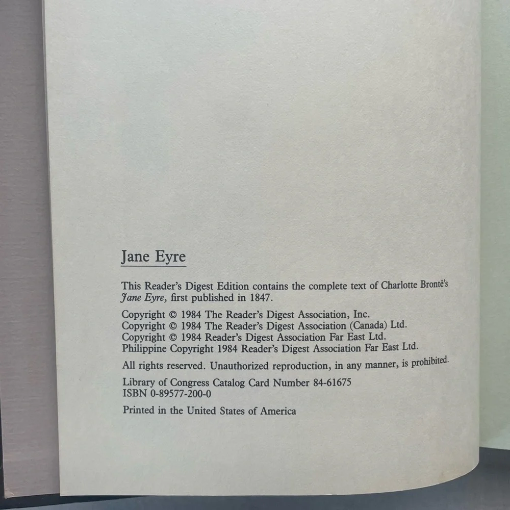 Jane Eyre by Charlotte Bronte Vintage Hardcover Book 1984 - Picture 4 of 14